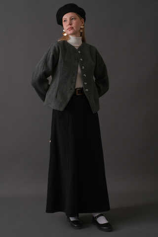 Short Jacket with Dart Detail Anthracite - 8