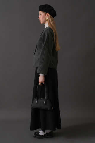 Short Jacket with Dart Detail Anthracite - 14