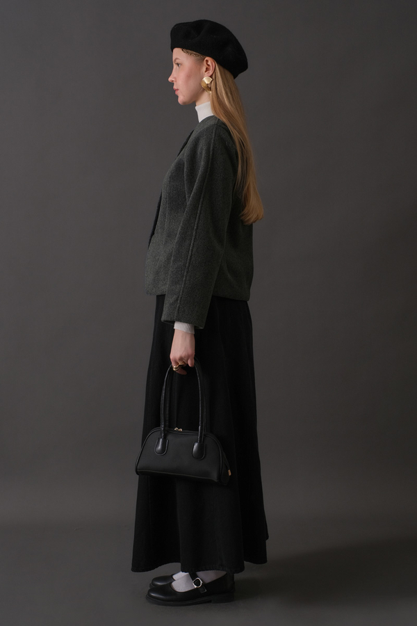 Short Jacket with Dart Detail Anthracite - 14