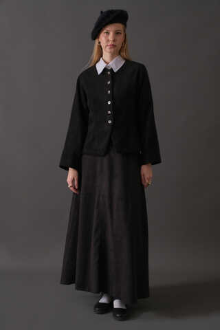 Short Jacket with Dart Detail Black - 14