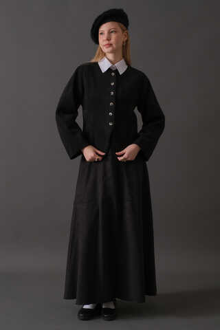 Short Jacket with Dart Detail Black - 15