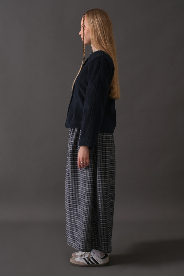 Short Jacket with Dart Detail Navy - 11