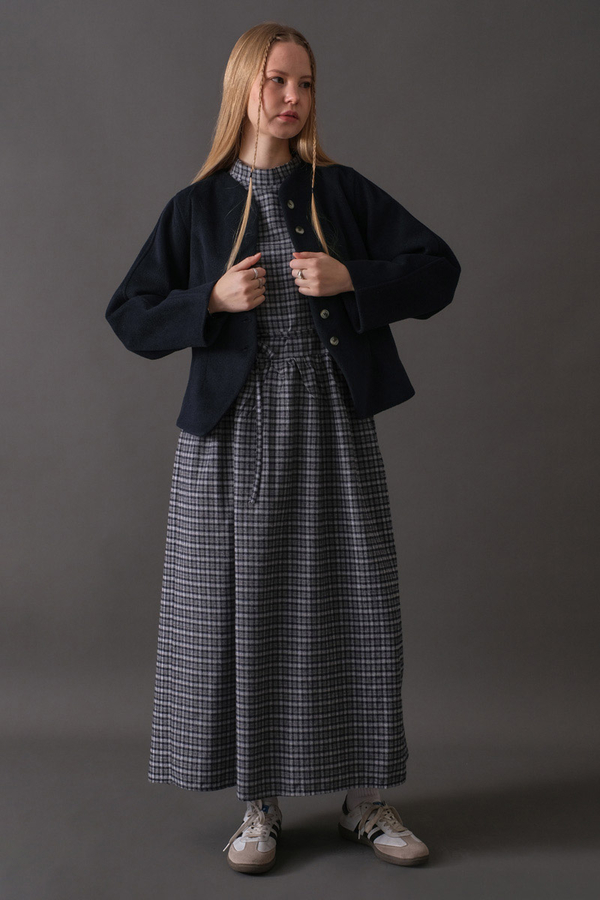 Short Jacket with Dart Detail Navy - 6