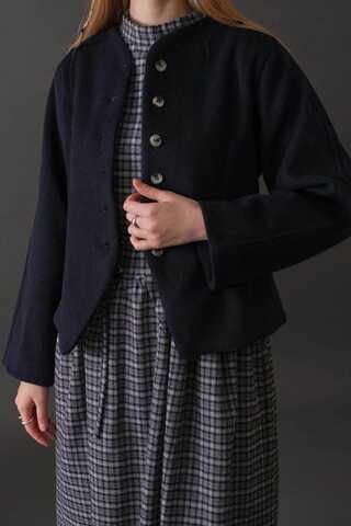 Short Jacket with Dart Detail Navy - 8