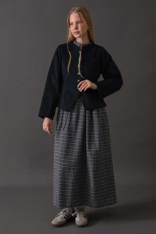 Short Jacket with Dart Detail Navy - 9