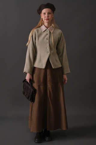 Short Jacket with Dart Detail Stone - 3