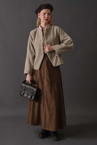 Short Jacket with Dart Detail Stone - 15