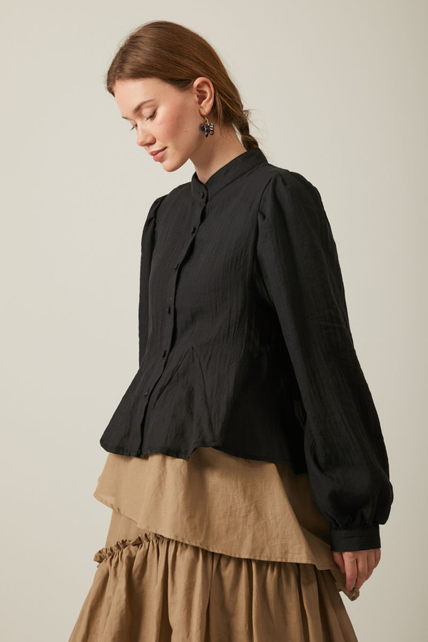 Short Voile Shirt Black - 3