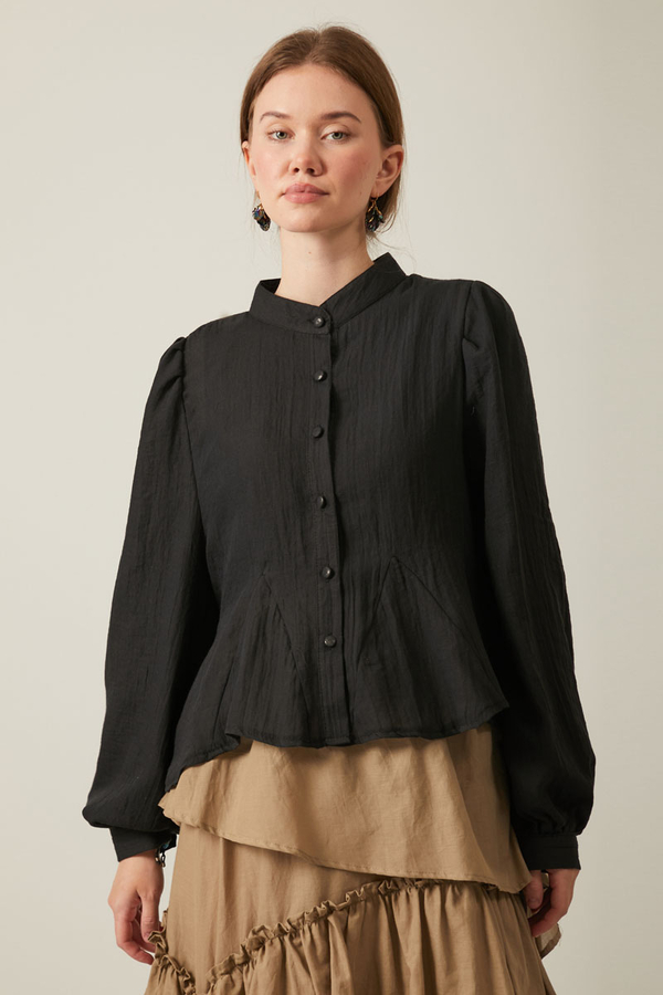 Short Voile Shirt Black - 4