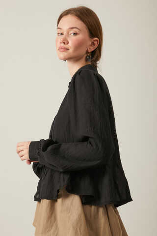 Short Voile Shirt Black - 5