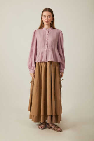 Short Voile Shirt Powder - 15