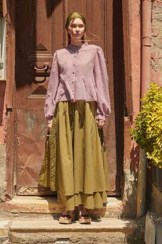 Short Voile Shirt Powder - 9