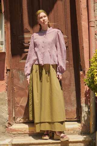 Short Voile Shirt Powder - 11