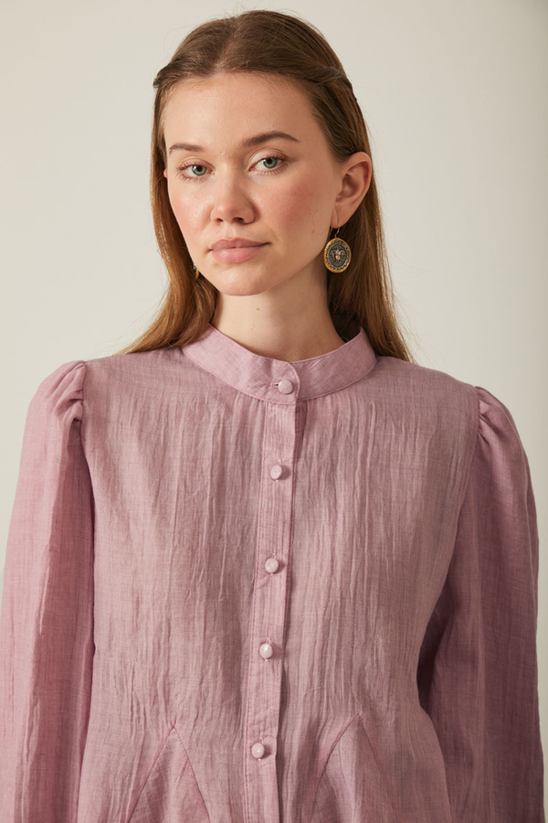 Short Voile Shirt Powder - 19