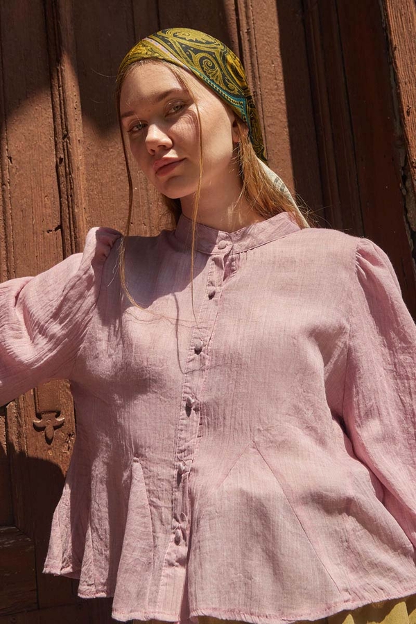 Short Voile Shirt Powder - 10