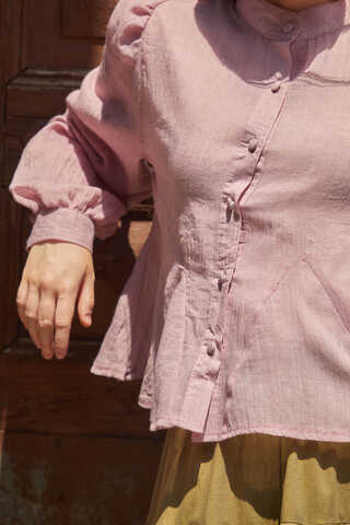 Short Voile Shirt Powder - 13