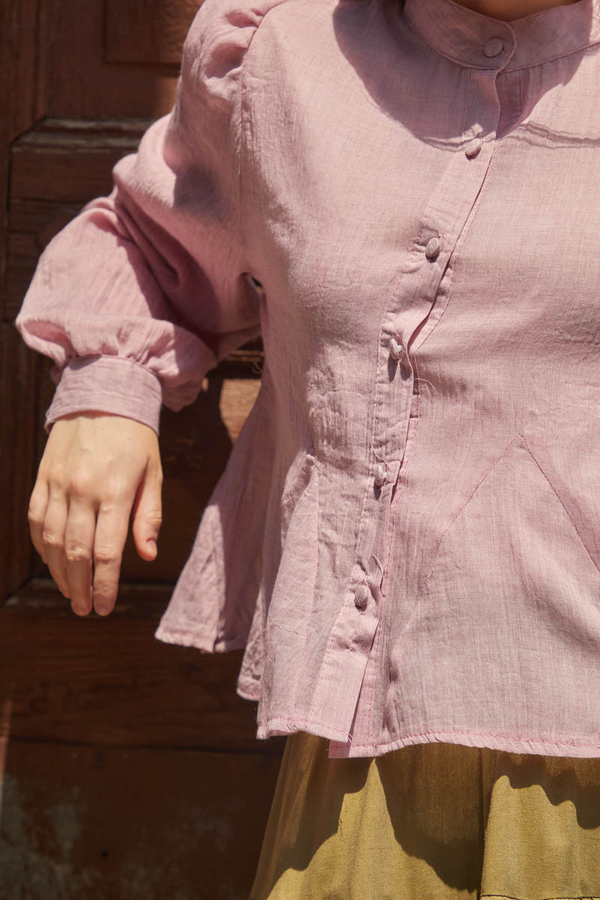 Short Voile Shirt Powder - 13