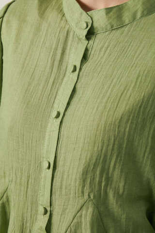 Short Voile Shirt Soft Green - 15