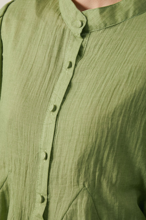 Short Voile Shirt Soft Green - 15