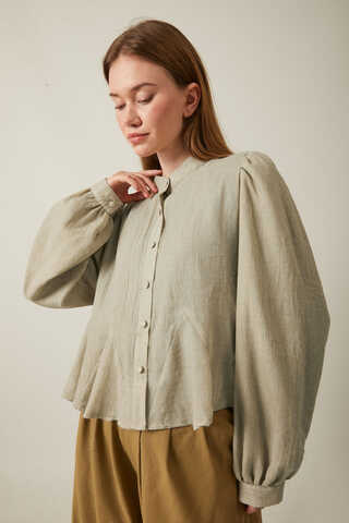 Short Voile Shirt Stone - 2