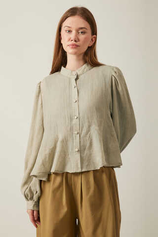 Short Voile Shirt Stone - 5