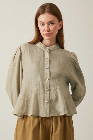 Short Voile Shirt Stone - 6