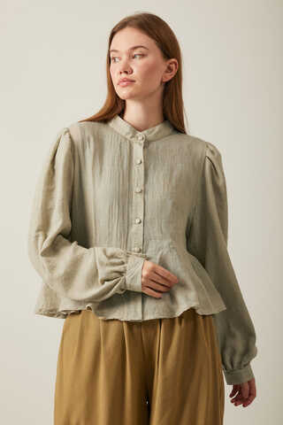 Short Voile Shirt Stone - 7