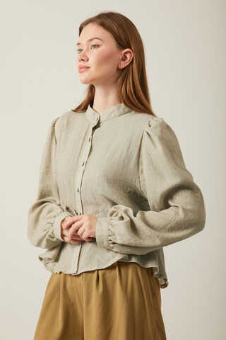 Short Voile Shirt Stone - 10