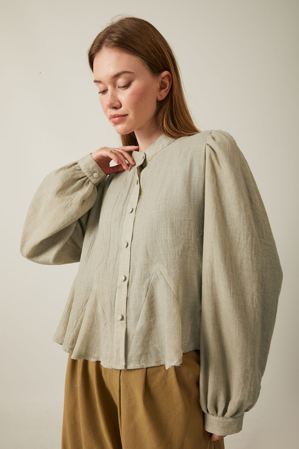 Short Voile Shirt Stone (1)