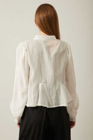 Short Voile Shirt White - 11