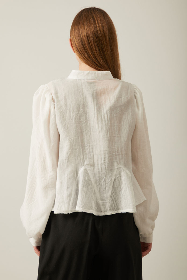 Short Voile Shirt White - 11