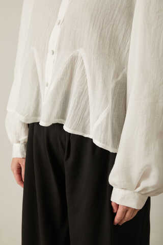 Short Voile Shirt White - 8