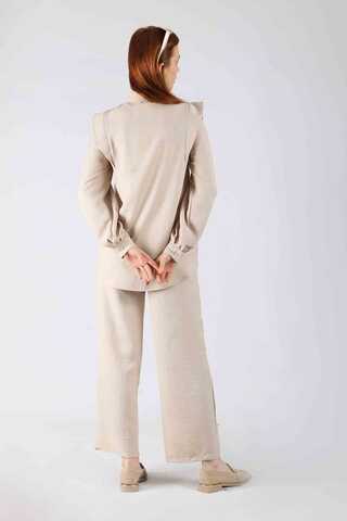 Shoulder Detailed Tunic Suit Stone - 5