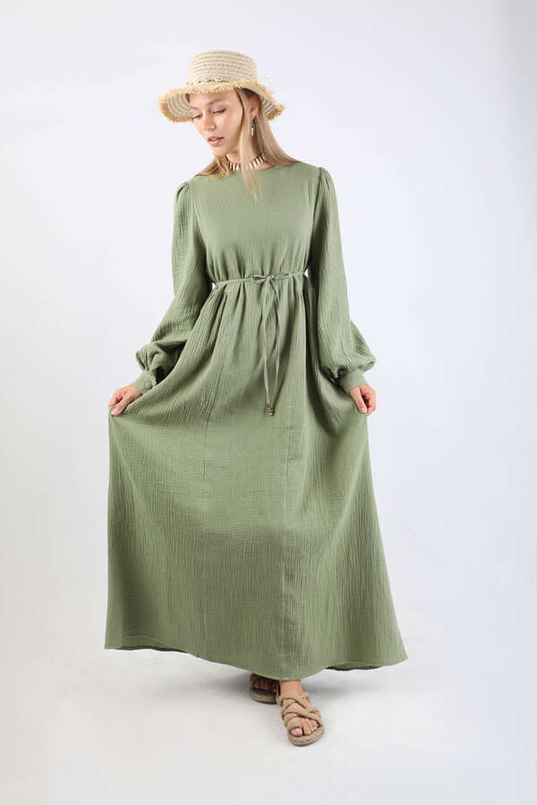 Side Gathered Dress Mint