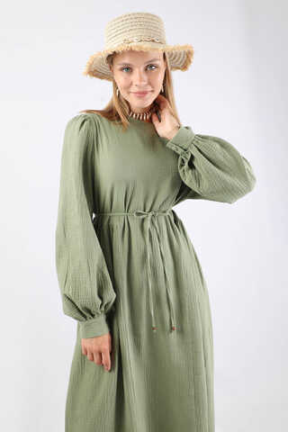Side Gathered Dress Mint - 2