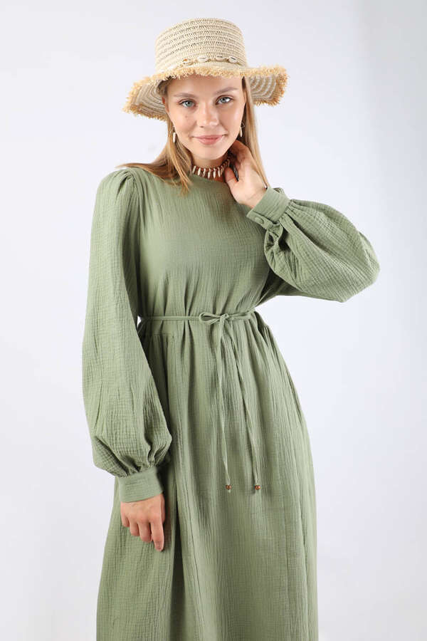 Side Gathered Dress Mint - 2