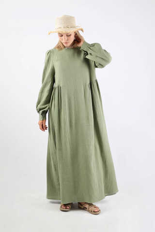 Side Gathered Dress Mint - 3
