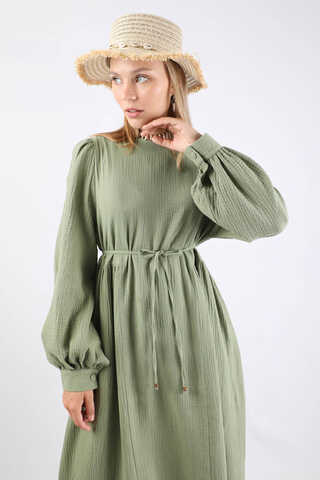 Side Gathered Dress Mint - 4