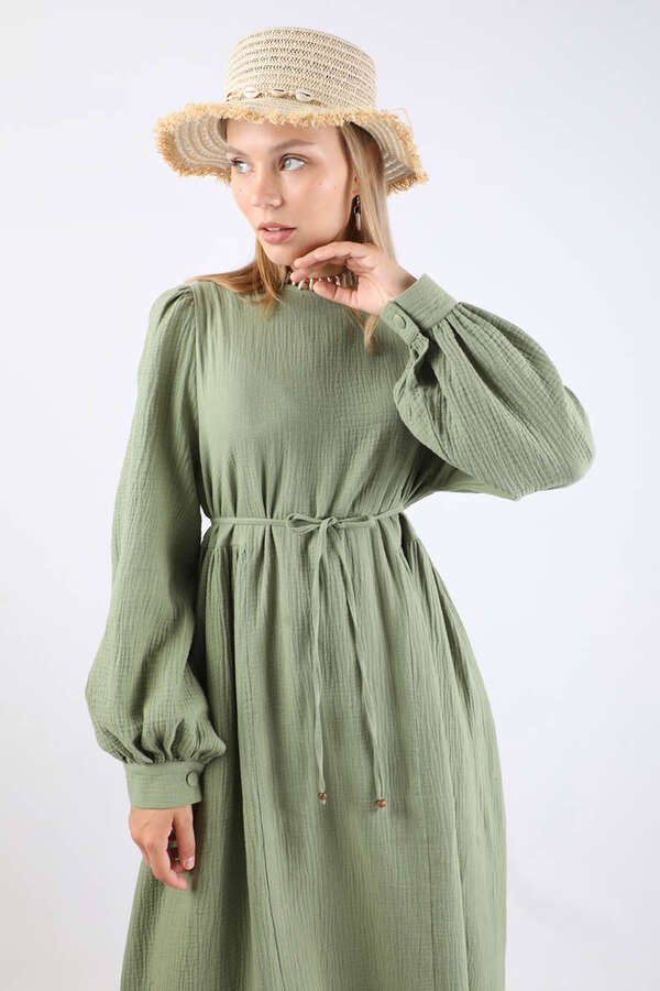 Side Gathered Dress Mint - 4