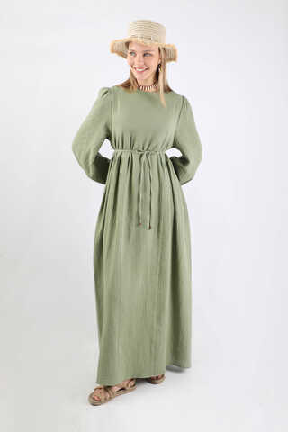 Side Gathered Dress Mint - 5