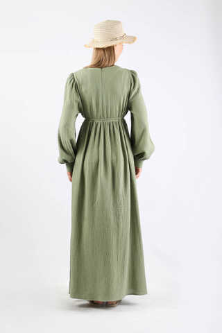 Side Gathered Dress Mint - 6