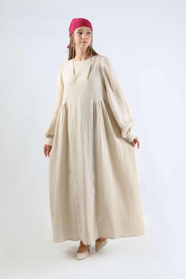 Side Gathered Dress Stone - 4