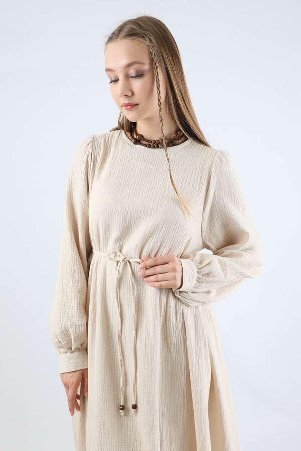 Side Gathered Dress Stone - 5