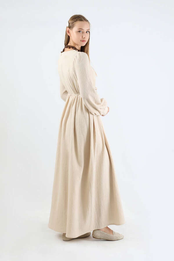 Side Gathered Dress Stone - 6