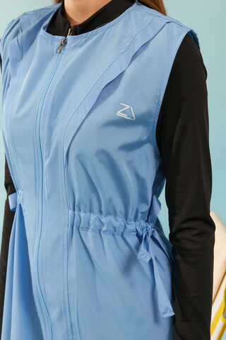 Side Tie Vest Swimsuit Baby Blue - 5