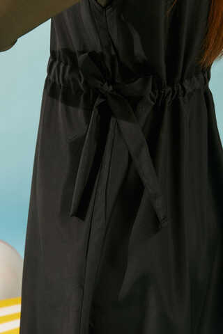 Side Tie Vest Swimsuit Black - 4