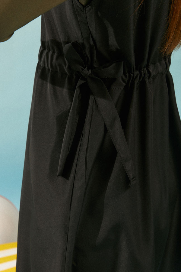 Side Tie Vest Swimsuit Black - 4