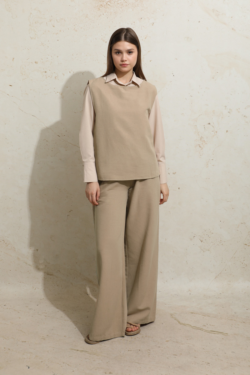 Sıfır Kol İkili Takım Camel