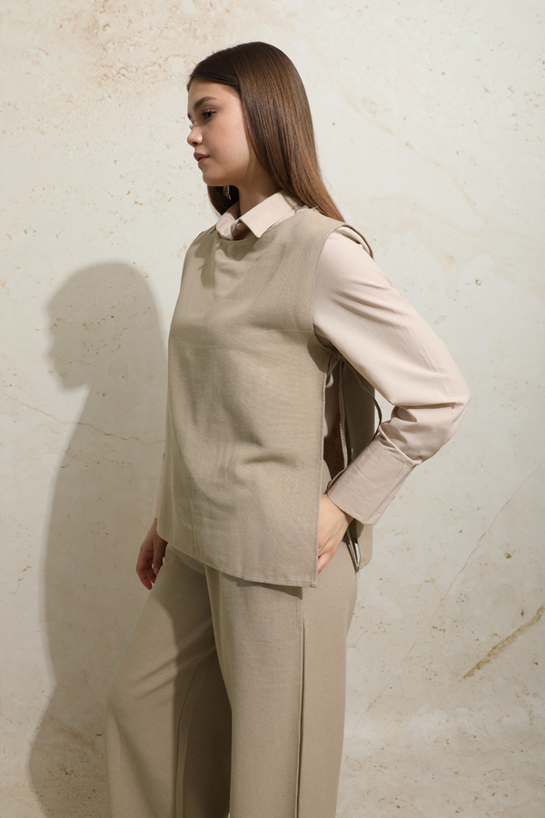 Sıfır Kol İkili Takım Camel - 7