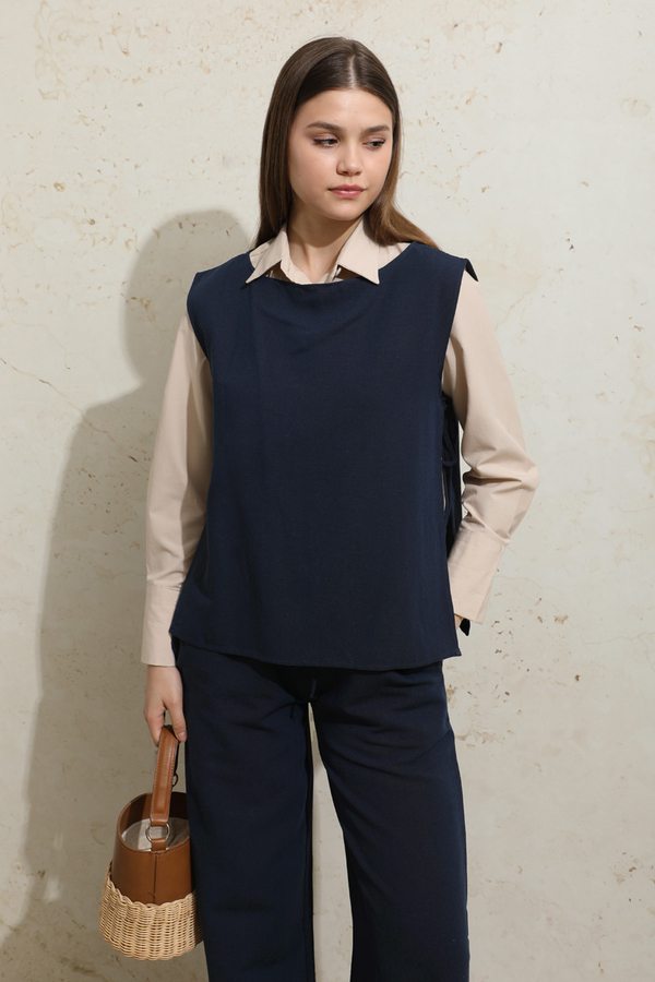 Sıfır Kol İkili Takım Lacivert - 3